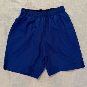 NIKE board shorts men’s blue surfing swim trunks | SMALL